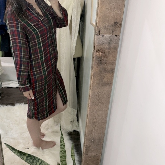 Lauren Ralph Lauren black label Plaid Button-Up Shirt Dress size 8 - Picture 3 of 5